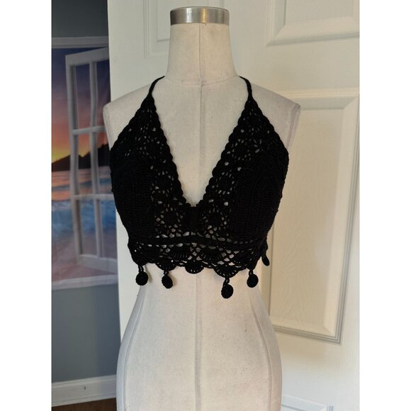 3 beautiful crocheted bikini halter tops fits XS/S - Picture 2 of 6